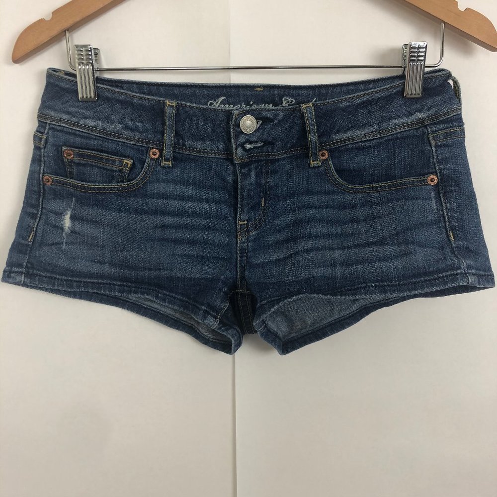 American Eagle Blue Jean Shorties Short Size 4